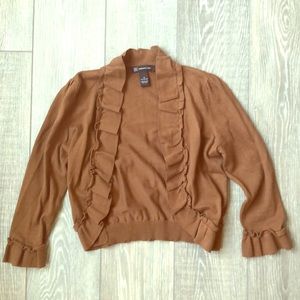 Brown cropped cardigan